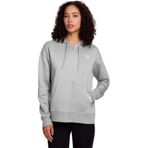 imageReebok Womens Cozy French Terry FullZip Hooded SweatshirtGrey Heather