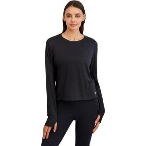 imageReebok Womens Glow Long Sleeve TopBlack Heather