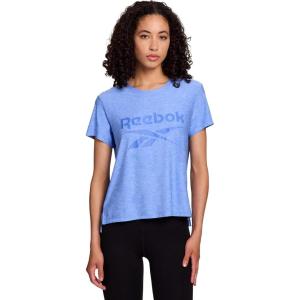 imageReebok Womens Glow Short Sleeve Crop Top TShirtUltramarine Heather
