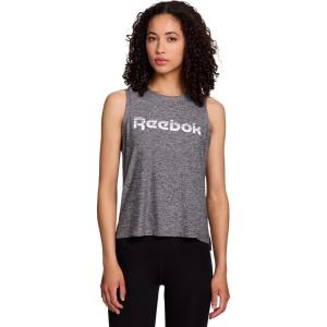 imageReebok Womens Glow Sleeveless Cropped Tank TopBlack Heather