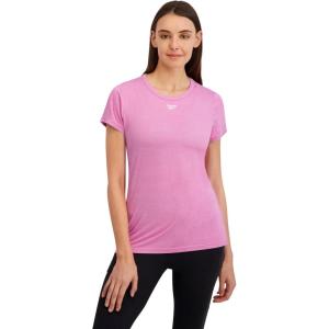 imageReebok Womens Off The Charts Slim Performance TShirtCrocus Heather