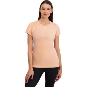 imageReebok Womens Off The Charts Slim Performance TShirtPapaya Punch Heather