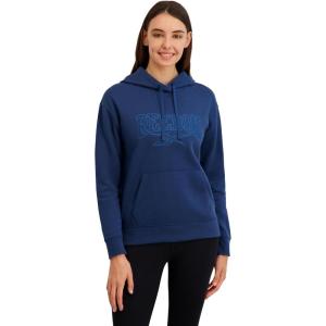 imageReebok Womens Satin Applique Graphic Hooded SweatshirtBlue Winged Teal Heather