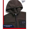 imageReebok Boys Jacket  Warm Polar Fleece Zip Up Hoodie Jacket for Boy  Lightweight Athletic Boys Comfort Hoodie 420Dark Brown