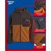 imageReebok Boys Jacket  Warm Polar Fleece Zip Up Hoodie Jacket for Boy  Lightweight Athletic Boys Comfort Hoodie 420Dark Brown