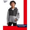 imageReebok Boys Jacket  Warm Polar Fleece Zip Up Hoodie Jacket for Boy  Lightweight Athletic Boys Comfort Hoodie 420Grey