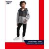 imageReebok Boys Jacket  Warm Polar Fleece Zip Up Hoodie Jacket for Boy  Lightweight Athletic Boys Comfort Hoodie 420Grey