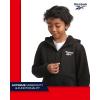 imageReebok Boys Jacket  Warm Polar Fleece Zip Up Hoodie Jacket for Boy  Lightweight Athletic Boys Comfort Hoodie 420Jet Black