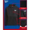 imageReebok Boys Jacket  Warm Polar Fleece Zip Up Hoodie Jacket for Boy  Lightweight Athletic Boys Comfort Hoodie 420Jet Black