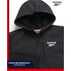 imageReebok Boys Jacket  Warm Polar Fleece Zip Up Hoodie Jacket for Boy  Lightweight Athletic Boys Comfort Hoodie 420Jet Black