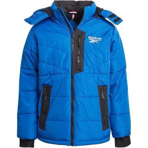 imageReebok Boys Puffer Jacket  Heavyweight Weather Resistant Quilted Jacket for Boys  Fleece Insulated Winter Jackets with HoodBatik Blue