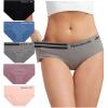 imageReebok Hipster Panties for Women  5 Pack Stretch Performance Seamless Underwear with Relaxed TagFree Waistband SXLBlackBlue ToadstoolSharkskinLotus