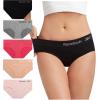 imageReebok Hipster Panties for Women  5 Pack Stretch Performance Seamless Underwear with Relaxed TagFree Waistband SXLBlackTanStrawberryLight Rose PinkLight Grey