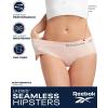 imageReebok Hipster Panties for Women  5 Pack Stretch Performance Seamless Underwear with Relaxed TagFree Waistband SXLGrapewineBlackened PearlLilypadLotusNatural