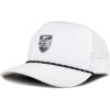 imageReebok Mens Golf Hat  Lightweight  Breathable  Adjustable  Sun Protection  MoistureWicking  Recycled PolyesterMadison  White