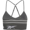 imageReebok Womens Everyday Bras  4 Pack Soft Stretch Seamless Performance Cross Back Strap Sports Bra for Women Sizes SXLGrey StripeBlack