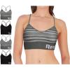 imageReebok Womens Everyday Bras  4 Pack Soft Stretch Seamless Performance Cross Back Strap Sports Bra for Women Sizes SXLGrey StripeBlack