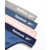 imageReebok Womens Thongs  4 Pack Performance Seamless Thongs for Women Sexy Panties  Breathable Underwear for Women SXLCoronet BlueLotusSharkskinEvening Blue