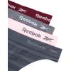 imageReebok Womens Thongs  4 Pack Performance Seamless Thongs for Women Sexy Panties  Breathable Underwear for Women SXLJacquardVioletFigBlack