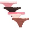 imageReebok Womens Thongs  4 Pack Performance Seamless Thongs for Women Sexy Panties  Breathable Underwear for Women SXLLotusNutmegJavaFoxglove