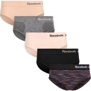 imageReebok Hipster Panties for Women  5 Pack Stretch Performance Seamless Underwear with Relaxed TagFree Waistband SXLBlack SpacedyeRoseBlackLight PinkCharcoal