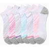 imageReebok Womens Athletic Socks  Performance Cushioned Low Cut Socks 6 PackWhite Multi