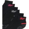 imageReebok Womens Comfort Cushioned Athletic Quarter Cut Socks 6 PackBlack Alt