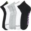 imageReebok Womens Comfort Cushioned Athletic Quarter Cut Socks 6 PackBlackWhite Assorted