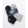 imageReebok Womens Comfort Cushioned Athletic Quarter Cut Socks 6 PackBlackWhite Assorted