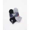 imageReebok Womens Comfort Cushioned Athletic Quarter Cut Socks 6 PackBlackWhiteGrey