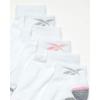 imageReebok Womens Comfort Cushioned Athletic Quarter Cut Socks 6 PackWhite Assorted