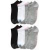 imageReebok Womens No Show Socks  12 Pack Low Cut Ankle Socks for Women  Womens Cushioned Athletic Sock Sizes 410BlackGreyPink Logo