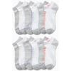 imageReebok Womens No Show Socks  12 Pack Low Cut Ankle Socks for Women  Womens Cushioned Athletic Sock Sizes 410Cool GreyWhite
