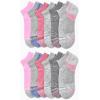 imageReebok Womens No Show Socks  12 Pack Low Cut Ankle Socks for Women  Womens Cushioned Athletic Sock Sizes 410GreyPink