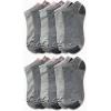 imageReebok Womens No Show Socks  12 Pack Low Cut Ankle Socks for Women  Womens Cushioned Athletic Sock Sizes 410Light Grey
