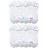 imageReebok Womens No Show Socks  12 Pack Low Cut Ankle Socks for Women  Womens Cushioned Athletic Sock Sizes 410Pure White Multi