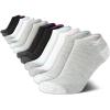 imageReebok Womens No Show Socks  12 Pack Low Cut Ankle Socks for Women  Womens Cushioned Athletic Sock Sizes 410BlackGreyPink Logo