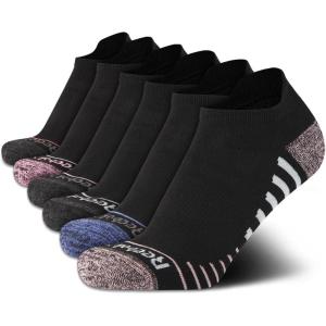 imageReebok Womens Ankle Socks  6 Pack Half Terry Performance Low Cut Athletic Socks for Women with AntiBlister Heel Tab 410Black