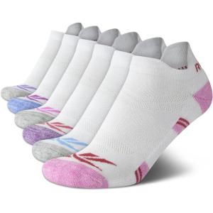 imageReebok Womens Ankle Socks  6 Pack Half Terry Performance Low Cut Athletic Socks for Women with AntiBlister Heel Tab 410White