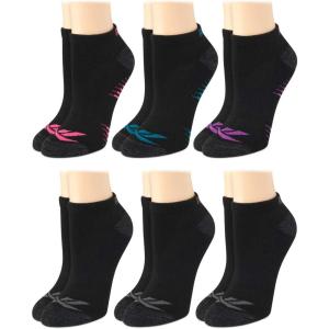 imageReebok Womens Athletic Socks  Performance Cushioned Low Cut Socks 6 PackBlack