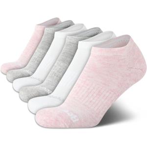 imageReebok Womens Athletic Socks  Performance Cushioned Low Cut Socks 6 PackPink Assorted