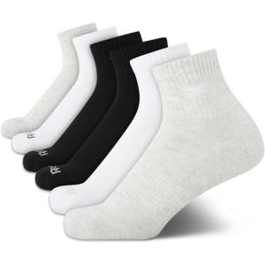 imageReebok Womens Comfort Cushioned Athletic Quarter Cut Socks 6 PackNeutral Assorted