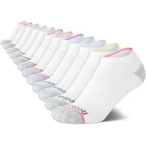 imageReebok Womens No Show Socks  12 Pack Low Cut Ankle Socks for Women  Womens Cushioned Athletic Sock Sizes 410Bright White