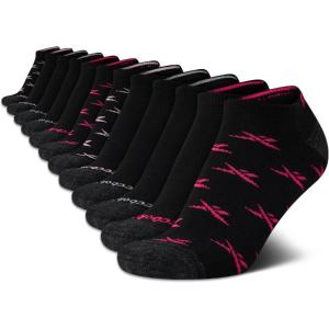 imageReebok Womens No Show Socks  12 Pack Low Cut Ankle Socks for Women  Womens Cushioned Athletic Sock Sizes 410PinkBlack