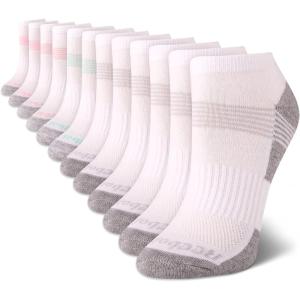 imageReebok Womens No Show Socks  12 Pack Low Cut Ankle Socks for Women  Womens Cushioned Athletic Sock Sizes 410WhiteGrey