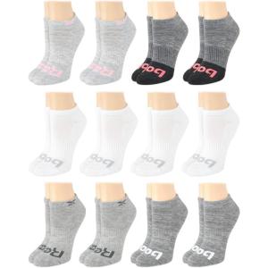 imageReebok Womens No Show Socks  12 Pack Low Cut Ankle Socks for Women  Womens Cushioned Athletic Sock Sizes 410WhiteGreys
