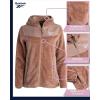 imageReebok Womens Fleece Zip Up Jacket  Warm Snow Fleece Winter Jacket with Hood  Insulated Winter Jackets for Women SXLClay