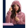 imageReebok Womens Fleece Zip Up Jacket  Warm Snow Fleece Winter Jacket with Hood  Insulated Winter Jackets for Women SXLDark Dusty Rose