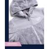 imageReebok Womens Fleece Zip Up Jacket  Warm Snow Fleece Winter Jacket with Hood  Insulated Winter Jackets for Women SXLDove Grey