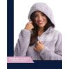 imageReebok Womens Fleece Zip Up Jacket  Warm Snow Fleece Winter Jacket with Hood  Insulated Winter Jackets for Women SXLDove Grey